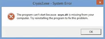 for crysis 3 and fix aeyrc dll