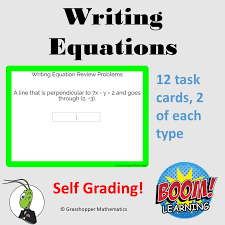 Writing Equations Review Digital Task