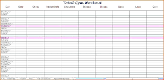 Workout Spreadsheet Weekly Training Schedule Template Free