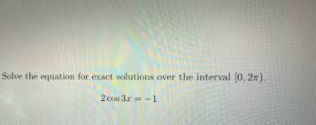 Solve The Equation For Exact Solutions