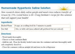 homemade hypertonic saline solution
