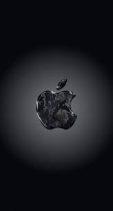 apple logo black and white iphone