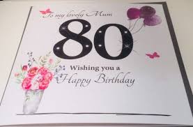 large 80th birthday card mum 8 25 x 8