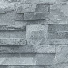 Textured Stone Brick Wall Vinyl Wallpaper