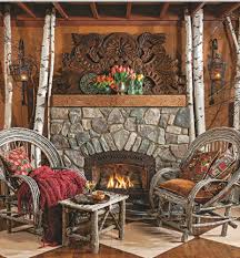 The Rustic Stone Fireplace