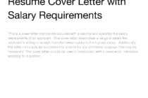 Include Salary Requirements In Cover Letter       Include Salary Requirements In Cover Letter