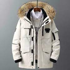 Men Winter Jacket With Big Real Fur