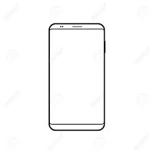 Empty Smartphone Icon Cell Phone Symbol Mobile Gadget Pda