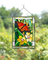 Monarch Erfly Stained Glass Panel