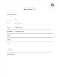 Phone Message Template Word Templates At