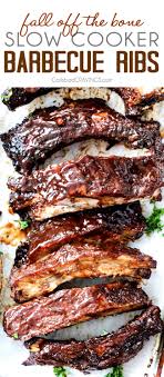 15 minute prep fall off the bone slow cooker barbecue ribs that everyone will go crazy for these