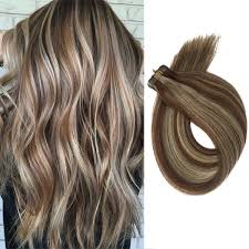 Blonde with lowlights — lowlights make great looking hair textures that give a subtle and natural. Amazon Com 20 Long Tape In Hair Extensions Medium Brown To Bleach Blonde Lowlights 50grams 20pcs Skin Weft Heat Resistant Straight Real Human Hair Tape Balayage Extensions Beauty