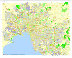 File Free Printable And Editable Vector Map Of Melbourne Australia