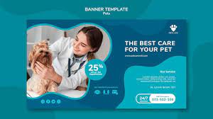 horizontal banner template for pet care