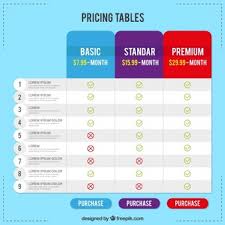 Pricing Table Vectors Photos And Psd Files Free Download
