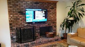 Flat Screen Tv Mounting Over Brick