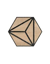 Carrelage hexagonal bois 25 x 22 cm Hexagone Bois Tribeca