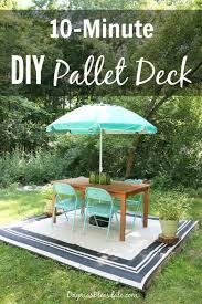 Easy Diy Pallet Deck With 20 Outdoor Rug