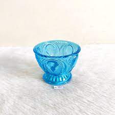 Vintage Original Aqua Blue Glass Bowl