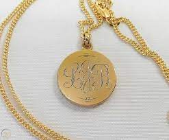 antique victorian gold filled marked j