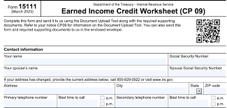irs form 15111 instructions earned