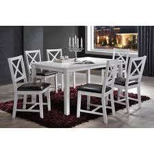 We believe in helping you find the product that is right for you. Indoor White And Black Cross Back 7pc Dining Set With A Solid Wood Rectangular Dining Table And 6 Upholstered Dining Chairs Overstock 23506683
