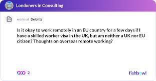 is it okay to work remotely in an eu