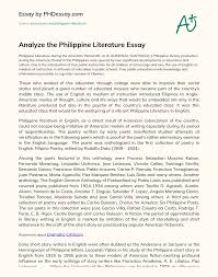 Article critique samples and examples are a good opportunity to make the writing process faster and simpler. Analyze The Philippine Literature Essay Phdessay Com