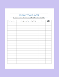 log sheet 19 exles format pdf