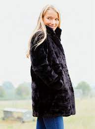 Black Faux Fur Teddy Coat Laurie Jules