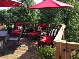 Red Patio Furniture Cushions With Black