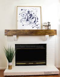 how to build a rustic faux beam mantel