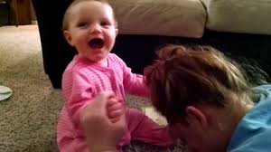 In babies under 12 months, pulling on their hair can be a sign of stress. Baby Grace Laughing And Pulling Mom S Hair Youtube