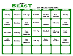 body beast huge schedule template