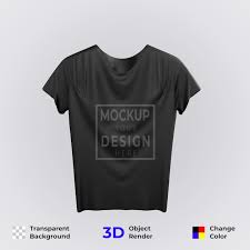 premium psd black t shirt mockup