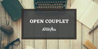 what is an open couplet definition and
