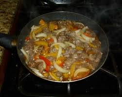 beef chuck steak w onions peppers