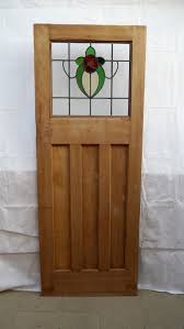 Edwardian Stained Glass Pine Door