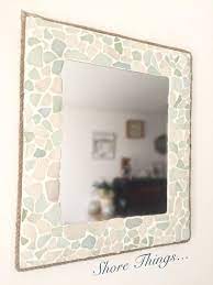 Bathroom Mirror Sea Glass Mosaic Mirror