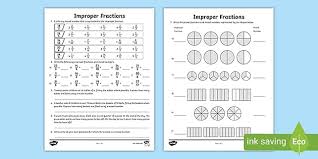 Improper Fractions And Mixed Numbers
