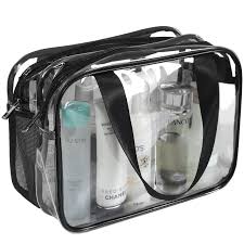 auseibeely clear cosmetics bag toiletry bag large clear travel bag for toiletries waterproof draining transpa makeup bag tote bag carry on