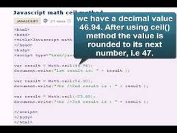 javascript math ceil method