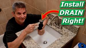 how to install bathroom sink drain