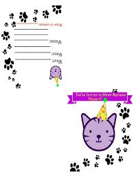 Zensible Mama Free Printable Cat Themed Birthday Invite