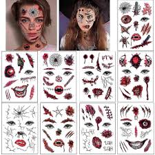 halloween face tattoos makeup kit 9