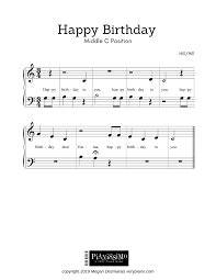 easy piano sheet happy birthday