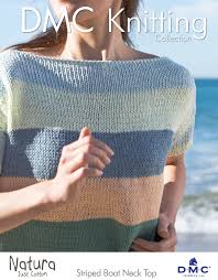 Baby boat neck jumper pattern. Striped Boat Neck Top Free Knitting Patterns Dmc