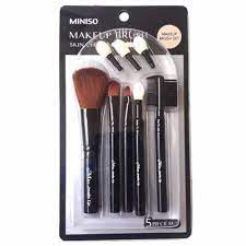 jual miniso make up brush set hitam