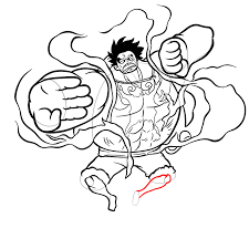 to draw luffy in gear 4 bounceman form