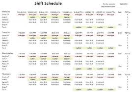 Rotating Work Schedule Generator Shift Calendar Template Literals